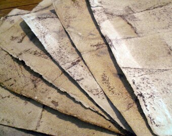 10 sheets aged paper, antiqued paper, handmade paper, recycled paper, eco friendly, decorative paper, collage paper, homemade paper