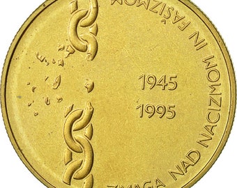 slovenia 5 tolarjev 1995 ef(40-45) nickel-brass km22