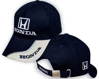 Honda Navy Blue Beige Baseball Cap Embroidered Auto Logo Adjustable Hat Basecap Unisex Mens Womens Sport Gift Fans