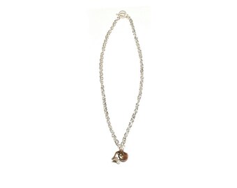 Copper Abstract Pearl Pendant Necklace