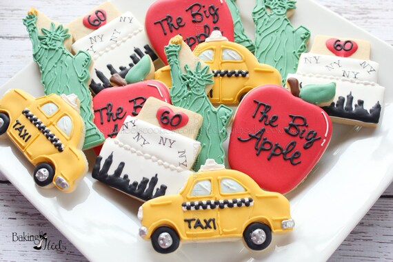 New York Themed Decorated Cookies NYC Cookies I love NY