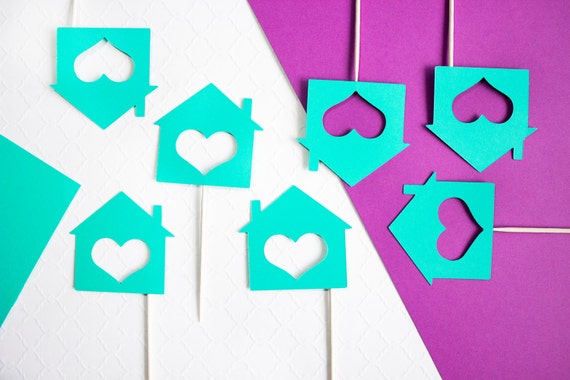 12 Housewarming Cupcake Toppers New Home 12 Housewarming Cupcake Toppers New Home