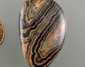 Flowering Tube Onyx Cabochon, Tube Onyx Cab, Hand Cut Tube Onyx Cab, Designer Tube Onyx Cab, Pendant Cab, Gift Cab, C2722, 49erMinerals