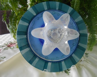 Blue and green sun catcher