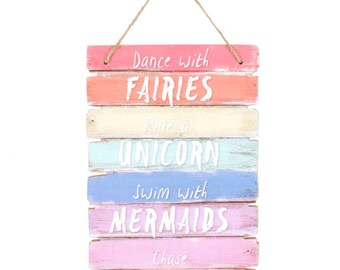 Unicorn Rainbow Plaque