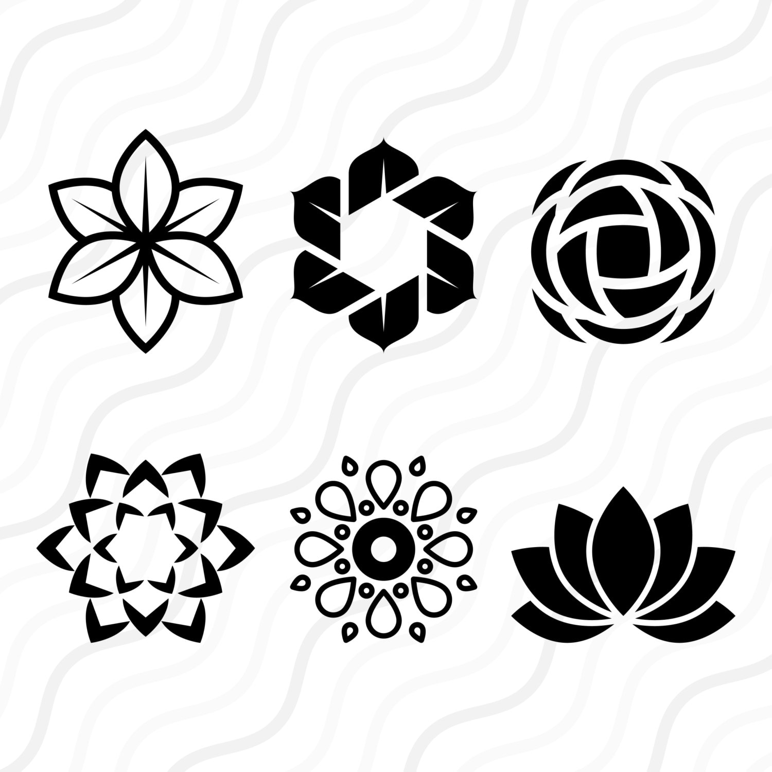 Download Flower SVGFlower Silhouette SVG Lotus Flower SVG Cut table