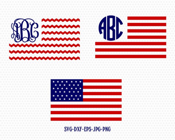 USA Flag SVG American Flag SVG Patriotic Monogram svg