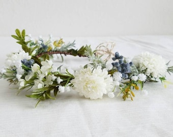 Flower Crown, Silk Flower Crown, Wedding Flower Crown, Flower Halo, Bridal Flower Crown, Flower Headpiece, Succulent Crown, Head Wreath