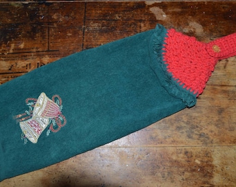 Hanging Kitchen Towel Crochet Christmas