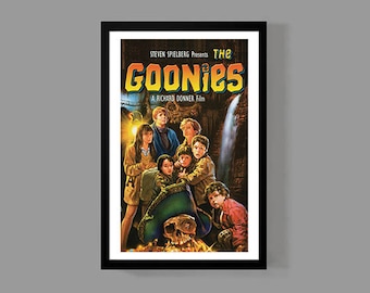 The Goonies Movie Poster - Never Say Die Print - Cult Classic Teen Drama Film 80's