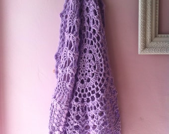 Lavender Doily Blanket in Crochet