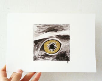 fierce / original illustration / inktober