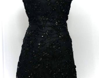Black dress with rhinestones
