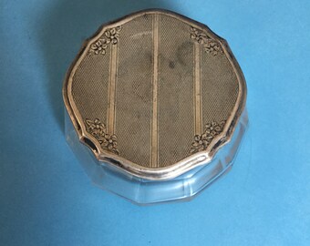Antique italian engraved Vanity - Glass and silver - 1800s