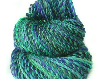 handdyed handspun superwash Merino wool yarn