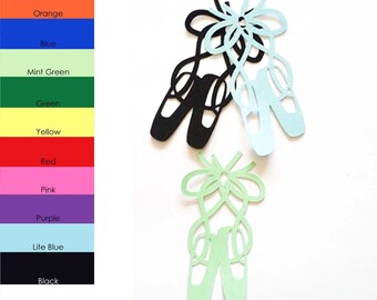 25 pack - Ballet Shoe Paper Shape, Paper Ballet Slippers, Dance Shoe Shapes