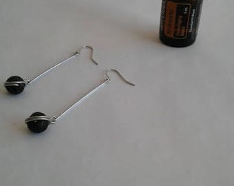 Handmade essential oil lava bead earrings