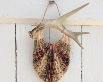 Antler Wall Pocket Basket