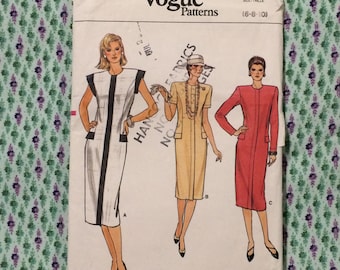 Vintage Vogue Pattern / Vouge 9320 / Vogue Dress Pattern / Vintage Vogue Dress Pattern / Semi Fitted Dress Pattern / UNCUT