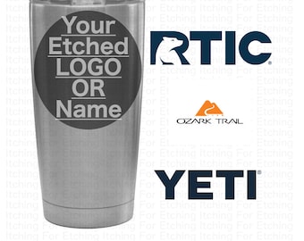 Custom Engraved / Etched 20 oz. Tumbler Thermos Bulk - RTIC Yeti Ozark Trail Hogg