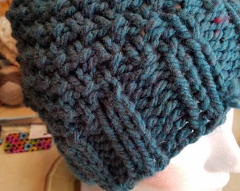 Beanie - slouchy hat - knitted hat