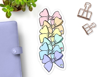 Printable Bow Page Marker Die Cuts, Bookmarks, Planner Page Marker, Planner Die Cut, Bow Die Cut, Planner Clip, Paper Clip, Clip Art