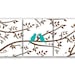 Aqua Bedroom Decor, Home Decor Art, INSTANT DOWNLOAD Love Bird Prints, Aqua and Brown Bathroom Wall Art Set of 3 Art Print - HOME77