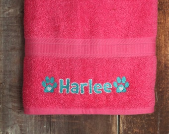 Dog Towel Personalized Dog Towel Dog Bath Towel Custom