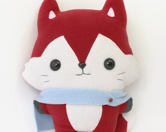 PDF sewing pattern - Fox stuffed animal - easy beginner cute kawaii DIY plushie anime soft plush toy 14"