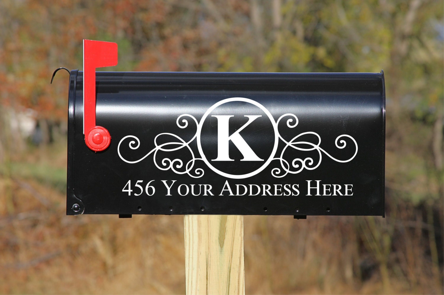 Custom Personalized Vinyl Mailbox DECAL 4 Set of 2 16
