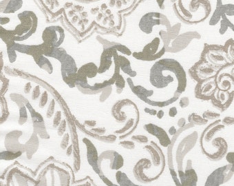 Tailored Valance Shannon Ecru Floral Paisley