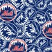 New York Mets Baseball Fabric- MLB - 100% Cotton High Quality Fabric- by Fabric Traditions