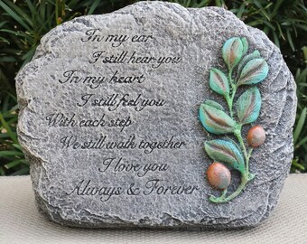 Memorial Stone - Handmade and Hand Painted Concrete Garden Statue