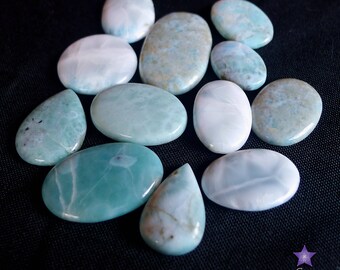 12 Large LARIMAR CABOCHONS! 76g