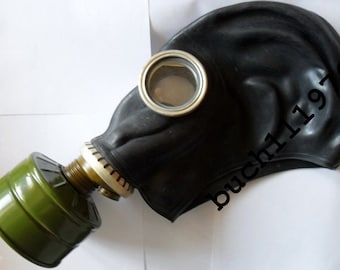 Ussr RUBBER Gas mask Respirator GP-5 russian black soviet military new, size (0)-XS, (1)-S, (2)-M, (3)-L, (4)-Xl