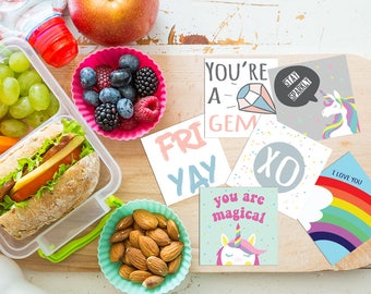Lunch Box Notes for Kids,PRINTABLE,Lunch Box Note cards,Back to School Notes,Inspirational Cards,Assorted Lunch Notes,lunch box love notes