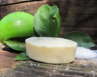 5 Bars Coconut Lime Soap <Handmade-Natural-Aromatherapy-EssentialOils-TroubledSkin-Antibacterial-Camping-Kitchen Soap>