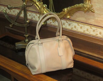 Dads Grads Sale Coach Taupe Leather Soft Satchel Style Number 4055 Leatherware Logo - Made In U.S.A- Vgc