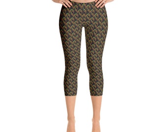Capri Leggings - Bird of Paradise Pattern 03