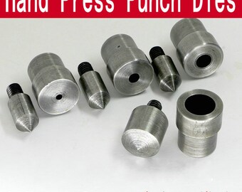 1 Set 1.5mm~25mm Steel Hand Press Punch Dies For Cardboard/Leather/Canvas/Punching