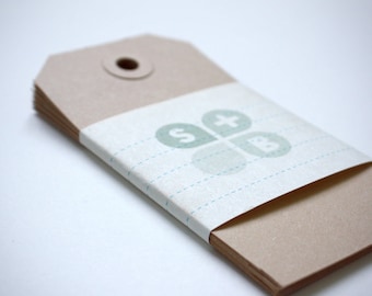 Set of 10 gift tags (kraft paper)