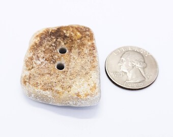 beach stone charms, pebble charms, Beach stone beads, stone beads,beach stone pendant, river rock, river stone charms, drilled coral (8-072)