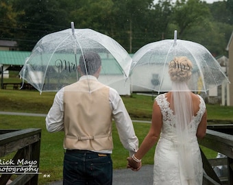 Mr. & Mrs. Umbrella Set - Engagement, Wedding, Photo Shoot, Photo Prop, Photographer - Wedding Umbrella