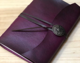 A6 Leather Notebook, Journal, Sketchbook, Hand Dyed