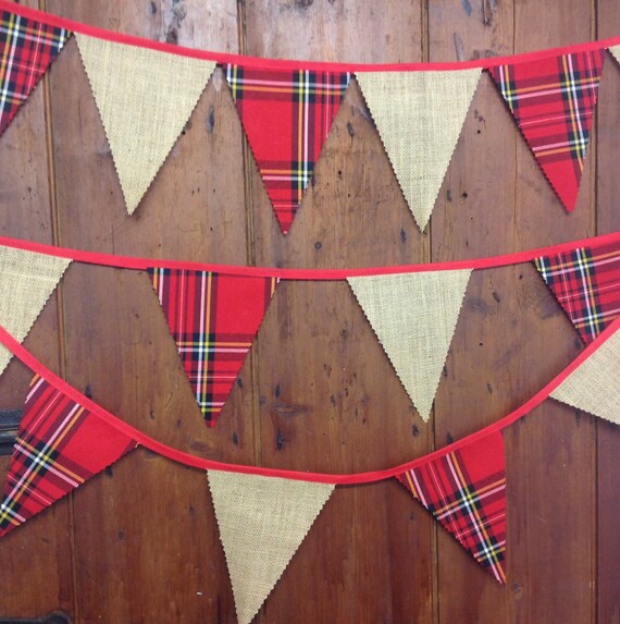 Tartan Bunting that is perfect for Christmas and New Years
