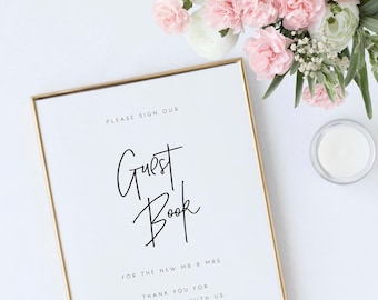 Guest Book Sign Template Wedding Printable Guest Book Sign Guest Book Ideas Wedding Printable Wedding Template PDF Instant Download Templett