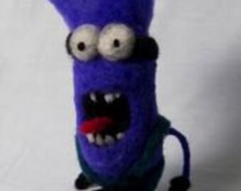 Needle Felted Evil Minion Wool Felted Purple Evil Minion Unique gift