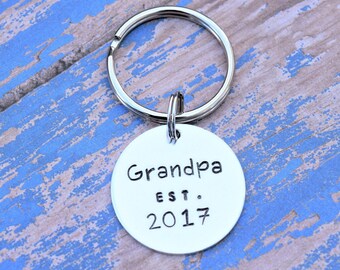 Grandpa est keychain, grandpa established keychain, grandma est keychain, gifts for grandpa, gifts for papa, christmas gift for grandpa