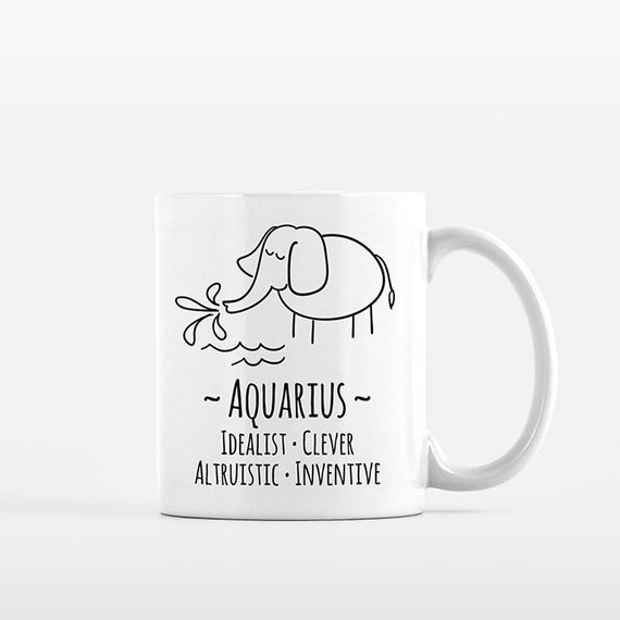 Aquarius Mug Aquarius Gift for Him Aquarius Zodiac Gift for Her Zodiac Mug Zodiac Sign Gift Horoscope Gift Astrology Gift Coffee Mug