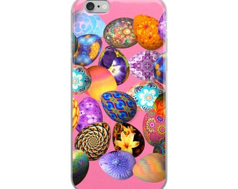 All Over Easter Eggs on Pink Cell Phone Case iPhone Case 6 Plus, 6/6s, 7 Plus, 8 Plus, X